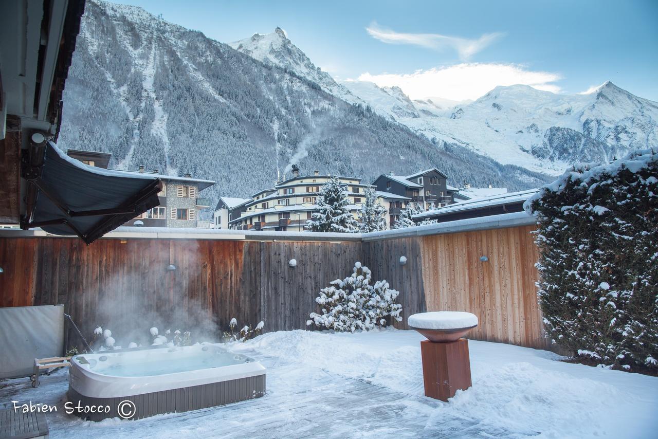 Apartment Au Bon Coin - Luxury Chamonix Hidden Haven, Mont Blanc View, Hot Tub And Garden Exterior foto